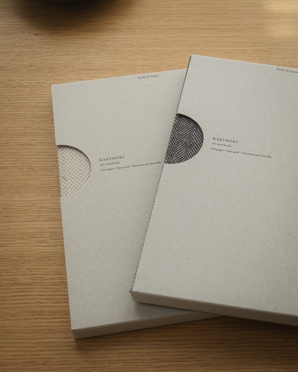 Kakimori A5 nootebook | カキモリ A5 ノートブック (Gray, Beige グレー, ベージュ)