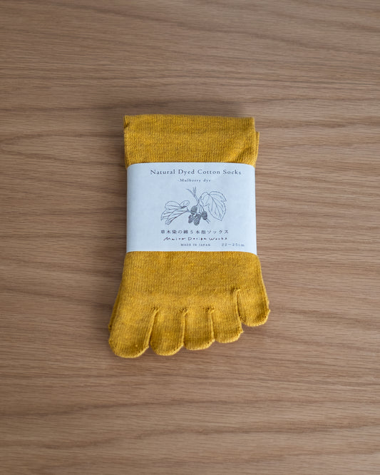 Natural Dyed Cotton Socks - Pomegranate dye  | 草木染綿ソックス 柘榴